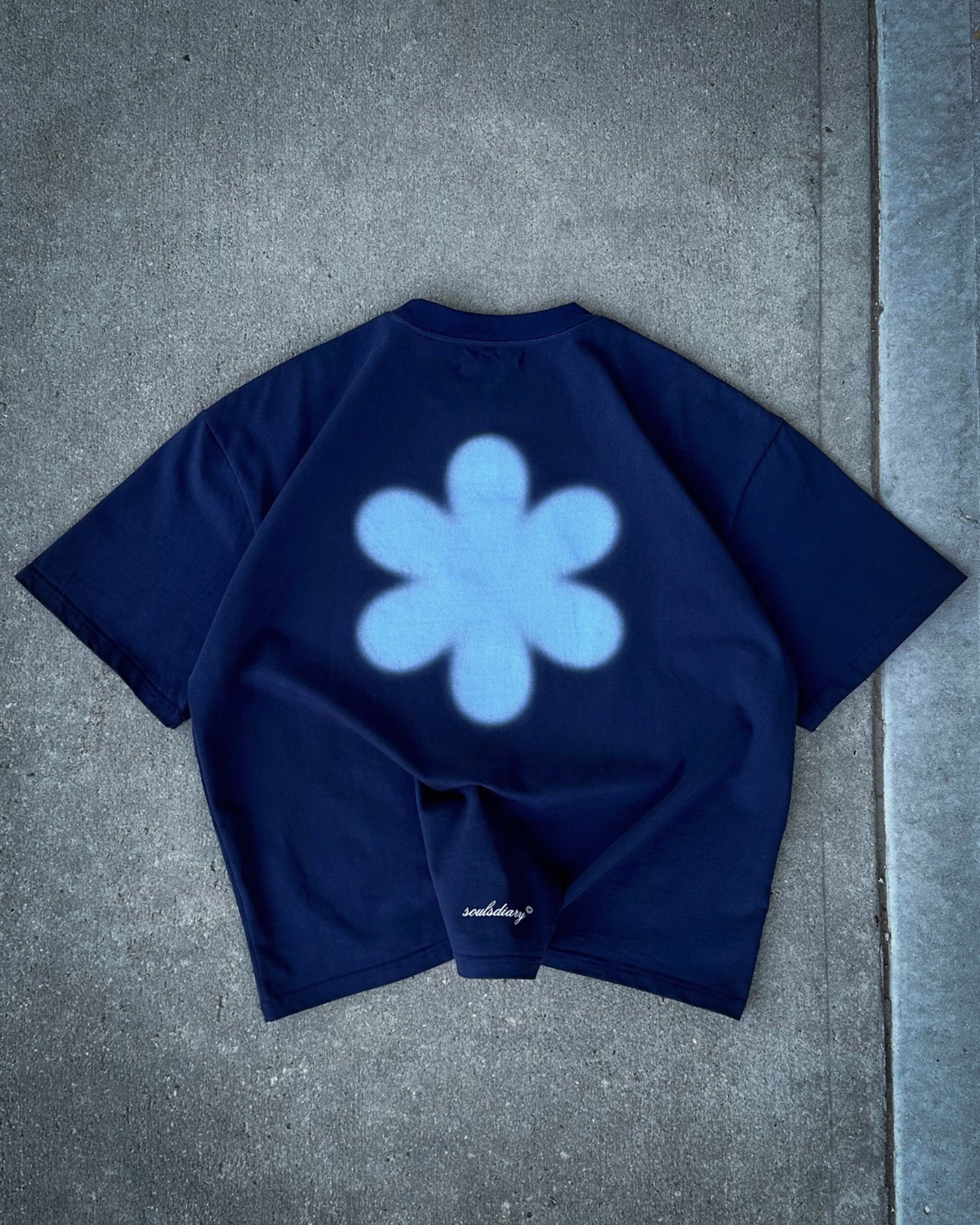 "midnight" flower tee