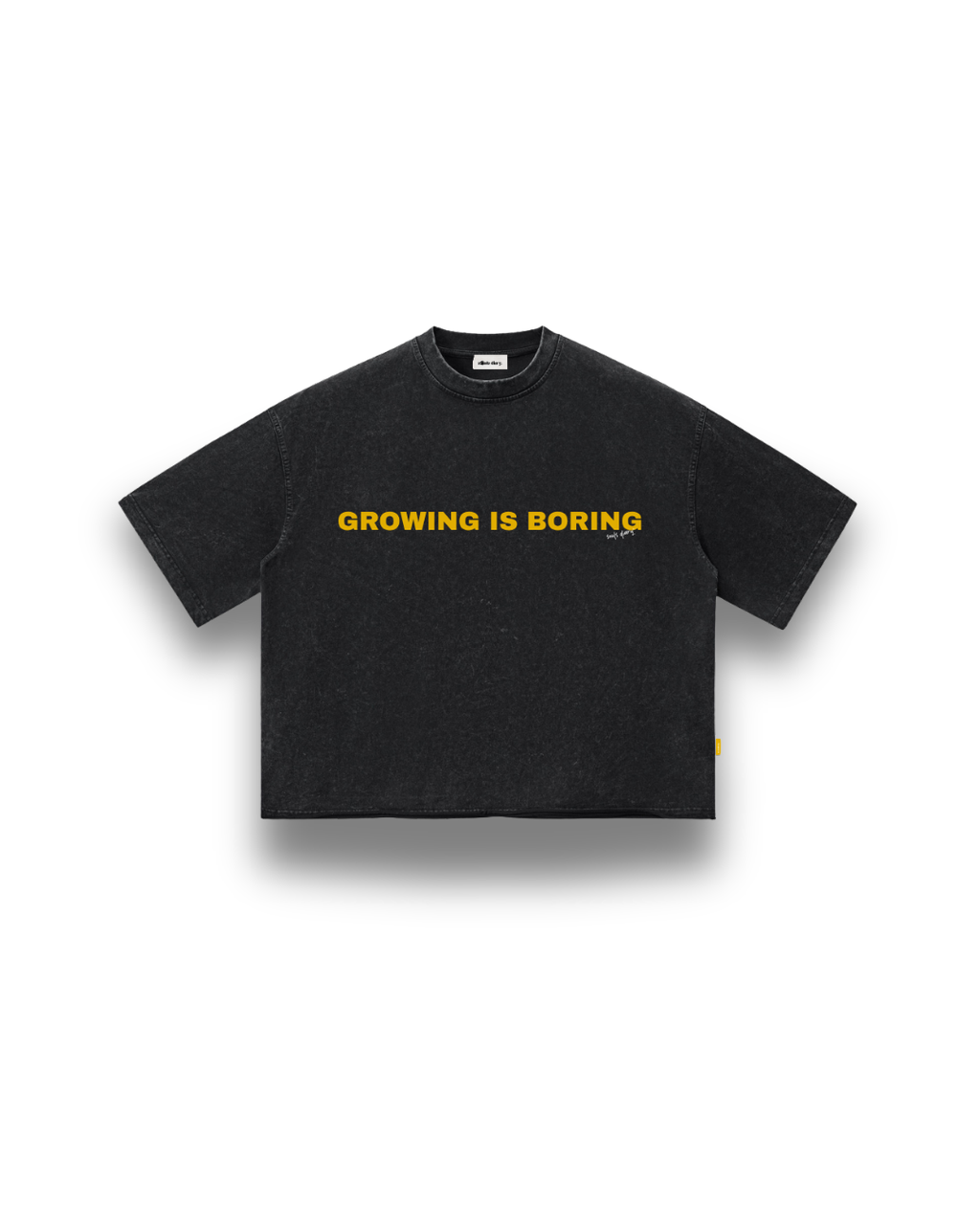 "boring" tee in charcoal