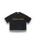 "boring" tee in charcoal