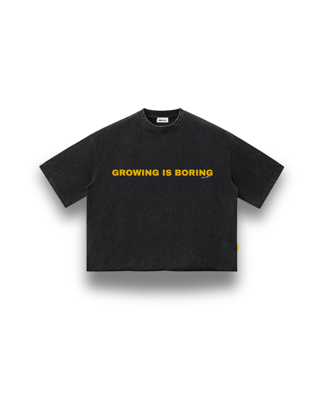 "boring" tee in charcoal
