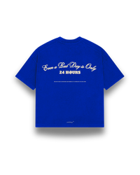 royal blue "24 hour" tee