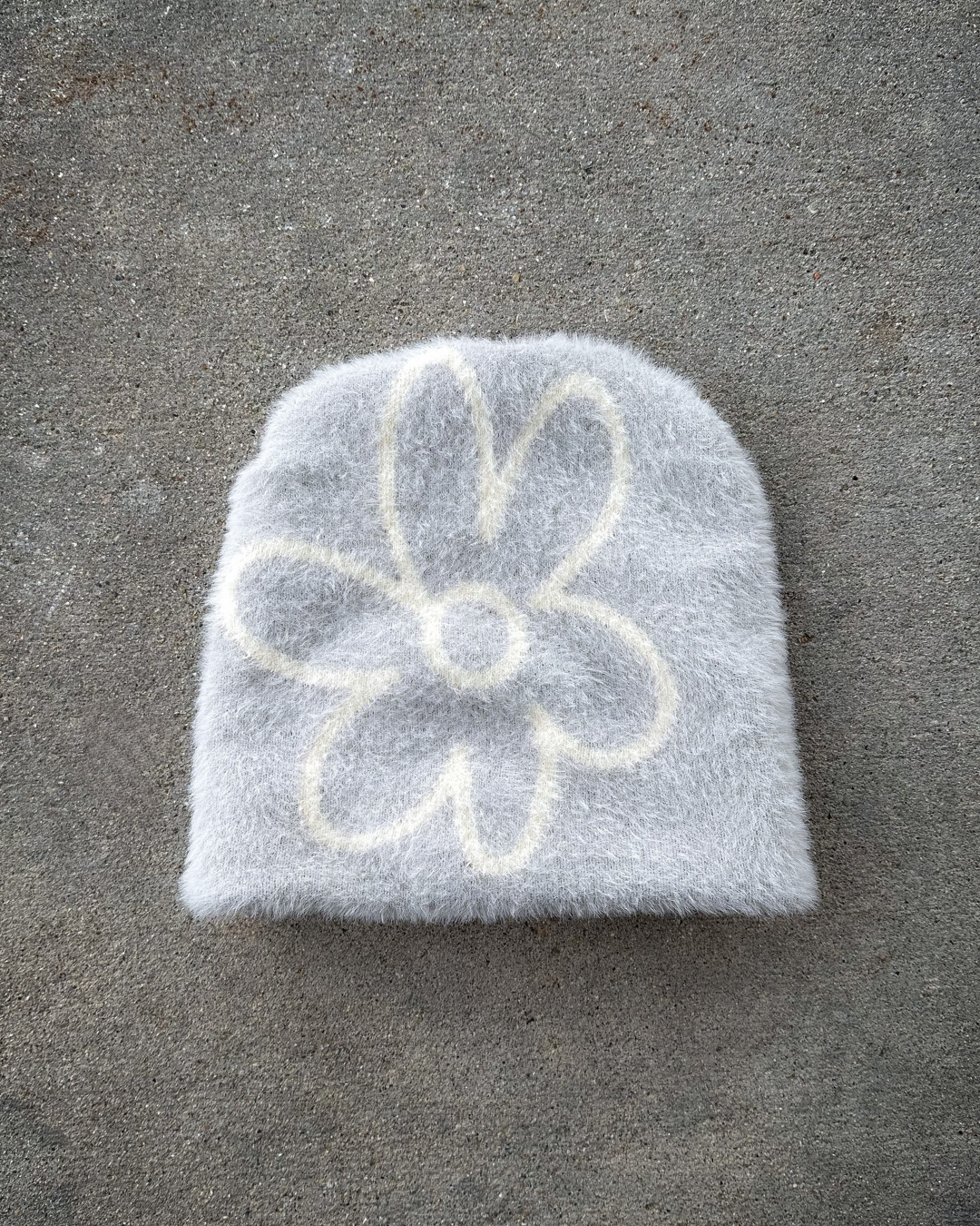 "fur flower" beanie
