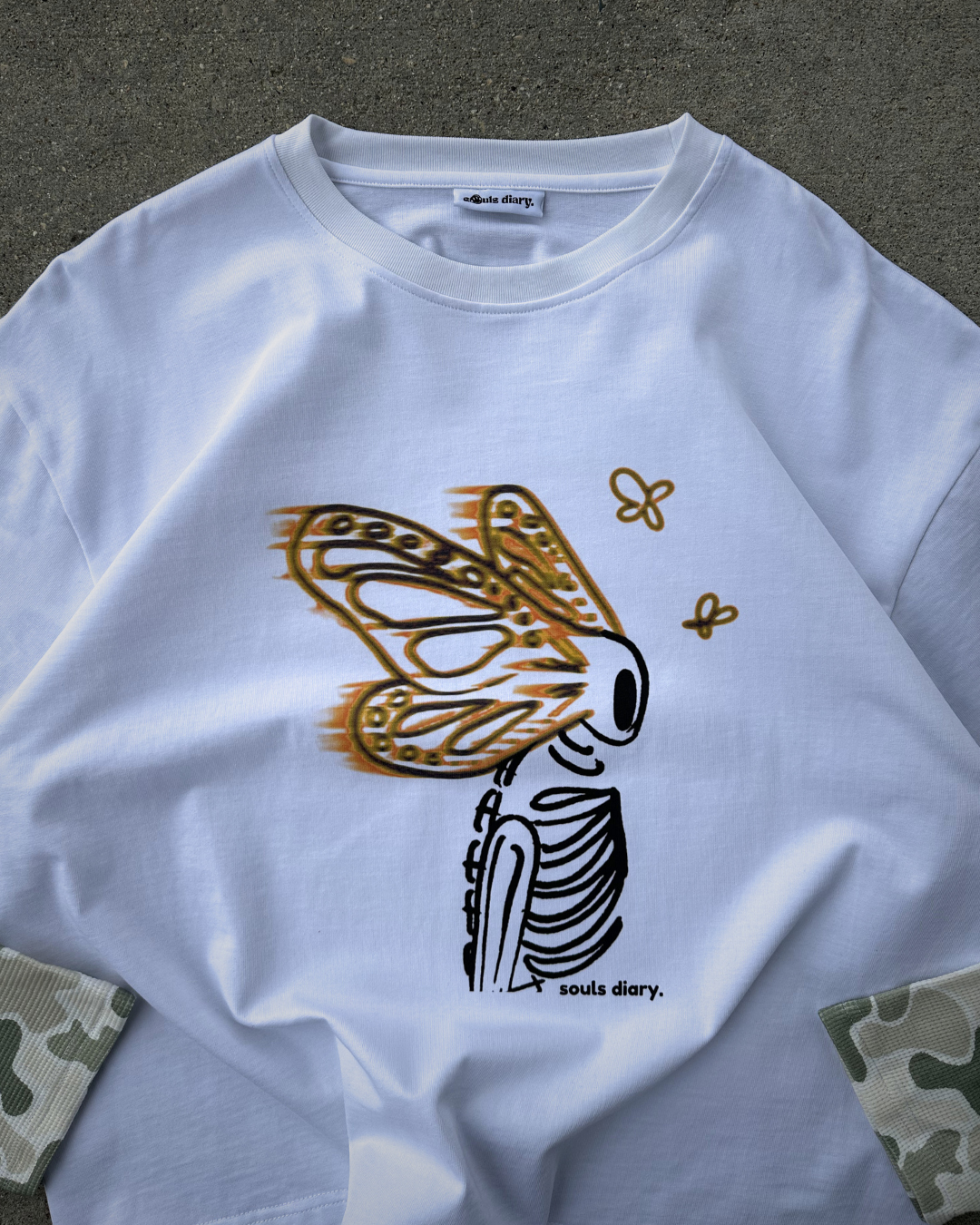 "metamorphosis" camo tee