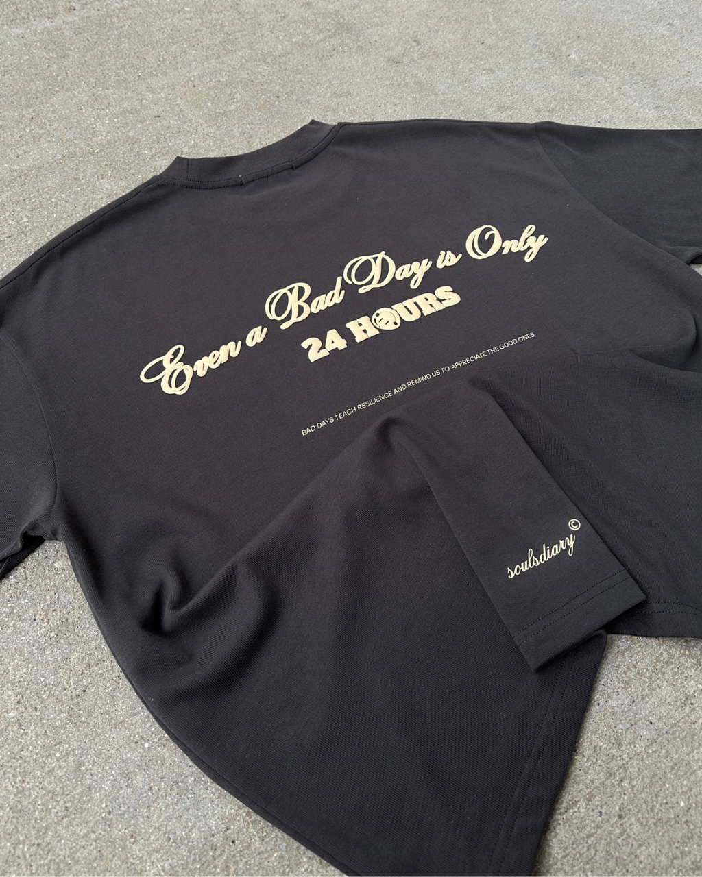 dark grey "24 hour" tee