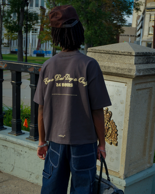 dark grey "24 hour" tee