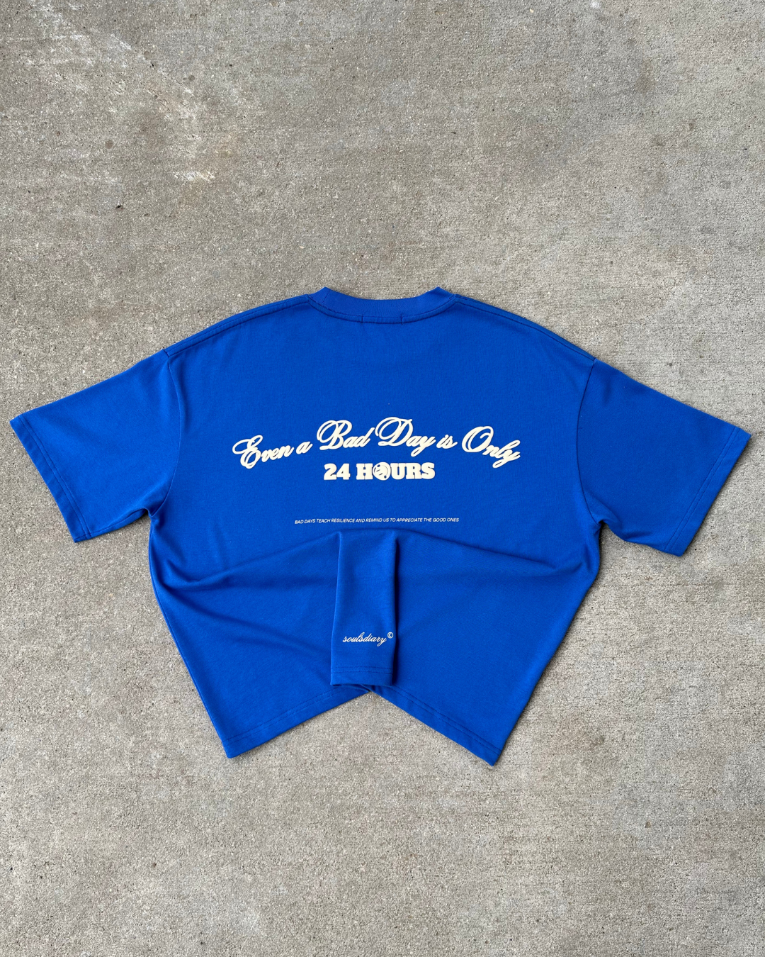 royal blue "24 hour" tee