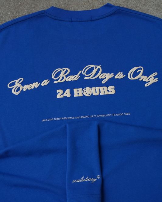 royal blue "24 hour" tee