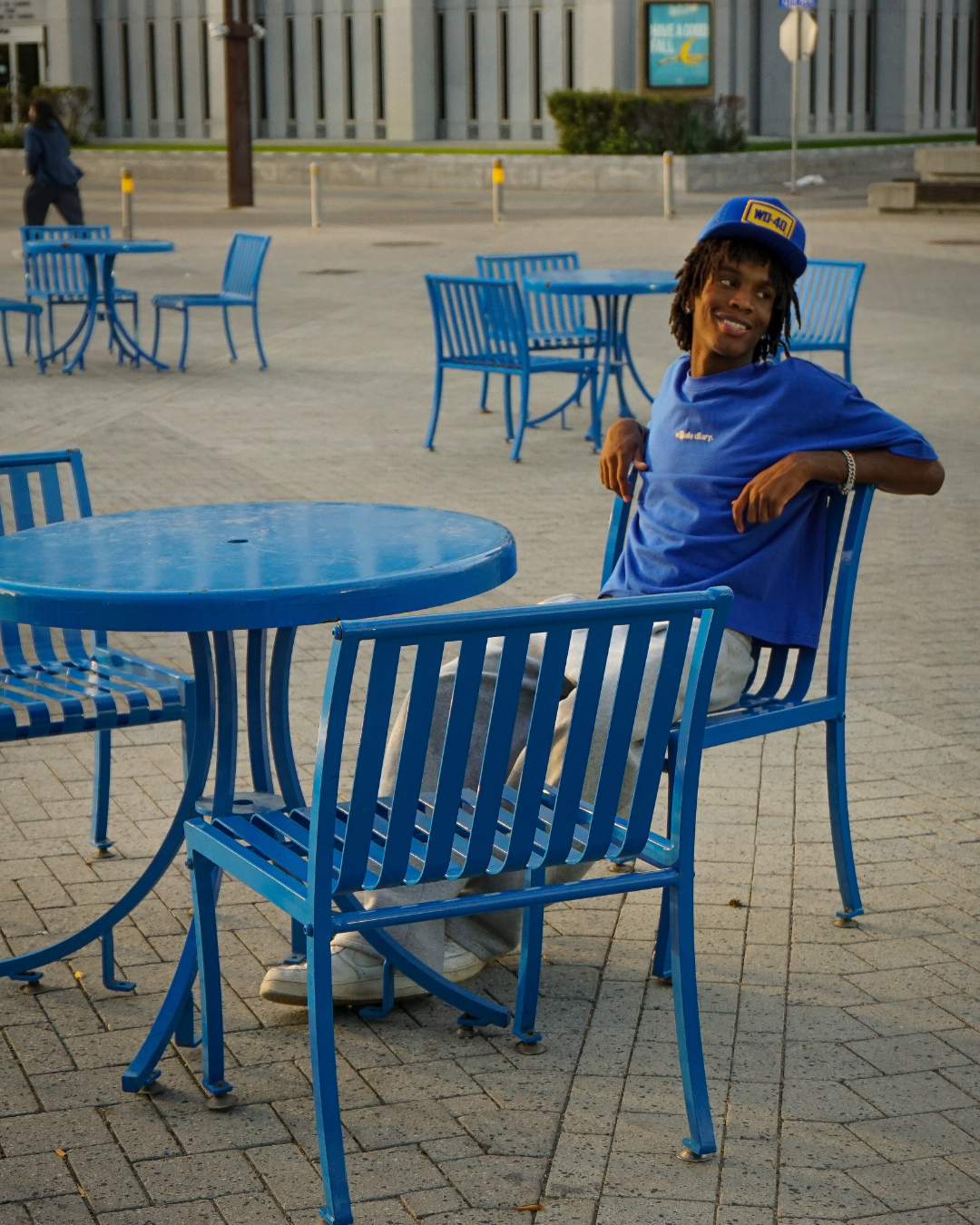 royal blue "24 hour" tee