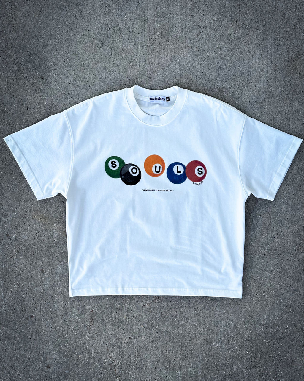 "rolling tee" in white