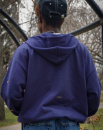 "rooted" double zip hoodie