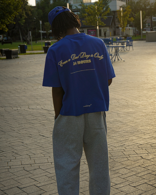 royal blue "24 hour" tee