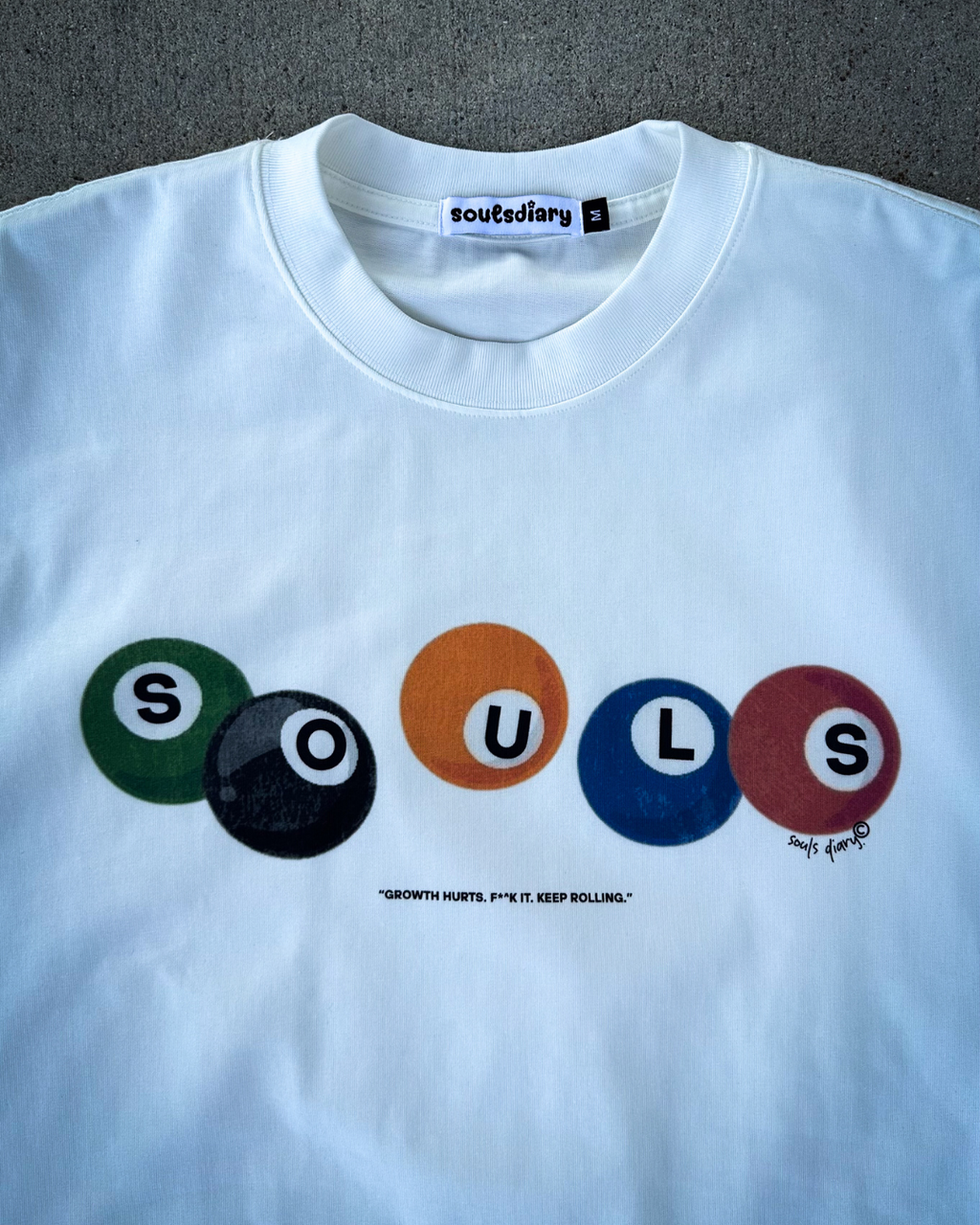 "rolling tee" in white