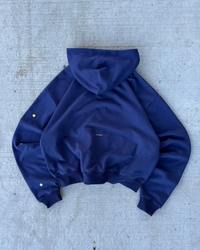 "rooted" double zip hoodie